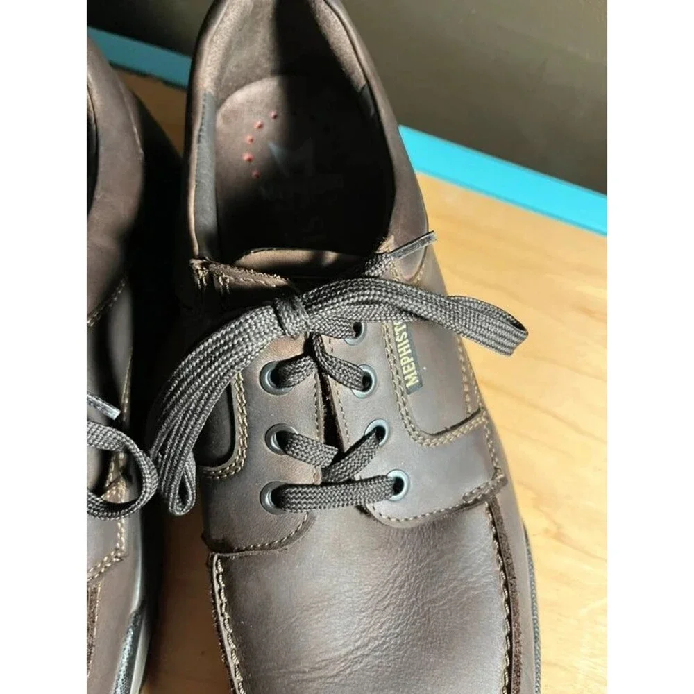 Memphisto men’s brown leather lace up shoes